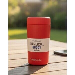 Frost Buddy​ Universal Buddy Insulated Can Cooler Fits Multiple Sizes Red New!
